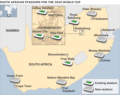 South Africa strike hits stadium work